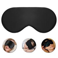 YangTian Sleep Restoration Natural Silk Sleep Mask & Blindfold - Single Strap Super-Soft Eye Mask(Black)