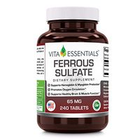 Vita Essentials Ferrous Sulfate 65 Mg Tablets, 240 Count
