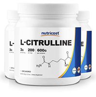 Nutricost Pure L-Citrulline (Base) Powder (600 Grams) (3 Bottles)