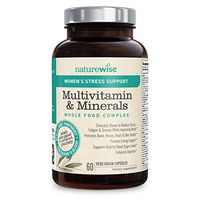 NatureWise Women’s Stress Support Multivitamin and Minerals Whole Food Complex with Sensoril Ashwagandha, Probiotics, 12 Whole Fruits and Vegetables (Packaging May Vary) [1 Month Supply – 60 Capsules]