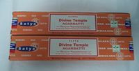 Satya Divine Temple Incense Sticks - Set of 2 Packs of 15 Grams Each