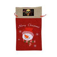 VAbBUQBWUQ Fashion Picture Element Santa Clause Drawstring Candy Goody Toy Gift Stocking Bag Holiday Wrapping Party Favors Presents Decorations