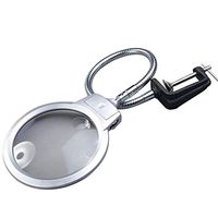 Magnifying Glass with Large Lens Clip-on Desktop LED Light 2X 2.5X Repair Engraving Workbench Antique Jewelry Identification 130mm LIXFDJ Vision Assisted Magnification
