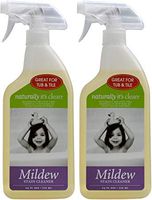 Naturally It's Clean Mildew Stain Cleaner, Cleans Soap Scum, Mold/Mildew Stain & Hardwater Deposit from Tile/Tub/Hard Surface/Wall/Door/Shower, Pure&Fresh Enzyme, Pet & Child Safe, 24oz Spray x 2 Pack