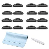 VENWOO 8 Pairs Eyeglasses Nose Pads Glasses Adhesive Silicone Anti-Slip Nosepads for Eyeglass Glasses Sunglasses (Black, 8 Pairs, 2mm)