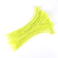 100pcs Non-Reusable Plastic Zip Cable Wire Tie for Organization (09 Fluorescent Green)