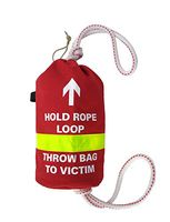 R&B Fabrications 230R Polypropylene Water Rescue Throw Bag with 75' Rope, Red