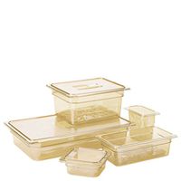 Carlisle 10450U13 TopNotch High Heat Universal Handled Lid, 20.81 x 6.38 x 0.88", Amber, For 1/2 Long Size Food Pans (Case of 6)