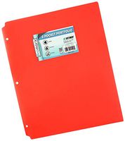 Promarx 2-Pocket 3-Hole Punch Portfolio Folder, Assorted Colors, Pack of 48