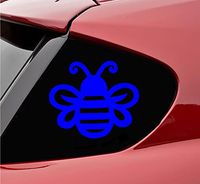 Slap-Art Cute Bumble bee Vinyl Decal Sticker (Blue)