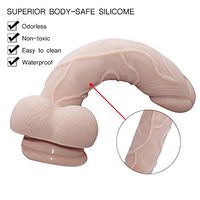 Stkuoo 7.87inch Safe and Realistic Soft Analog Strong Suction Toy, Female Male P * Enis Massager
