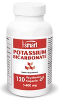 Supersmart - Minerals - Potassium Bicarbonate 5400 mg Per Serving - for Acid-Base Balance and Cardiovascular Protection | Non-GMO - 120 Vegetarian Capsules