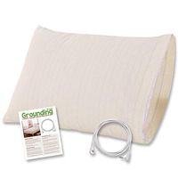 Grounding Brand King Size Pillow Case with Earth Connection Cable, 400TC Conductive Mat with Pure Silver Thread for Better Sleep and Healthy Earth Energy, Natural Tan