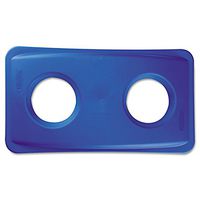 Rubbermaid Commercial 269288BE Lid for Slim Jim Bottle Recycling Container 20 3/8 x 11 3/8 Blue
