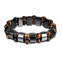 Alician Hematite Powerful Magnetic Bracelet Health Hand Chain for Women Men Arthritis Pain Relief or for Sports Related Therapy 55mm (2.2") Diameter