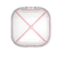 WOWHOUSE Portable Pill Organizer, Small Pill Box Medicine Supplement Pill Case, BPA Free Tritan Material (Translucent-Pink)