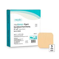 MedVance TM Foam – Waterproof Non-Adhesive Hydrophilic Foam Dressing 2"X 2" Box of 5 dressings