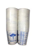 50 Graduated Medicine Solo Paper Cups 3 oz for Epoxy Resin, Polyester Resin, Paints