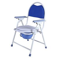 XWZJY Homecare Commode Chair Folding Bath Toilet Seat Pregnant Bath Stool with Safety Steel Frame,Tool-Free Assembly for Seniors, Disabled