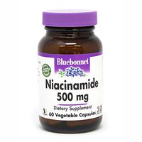 Bluebonnet Niaciamide 500 mg Vegetable Capsules, 60 Count