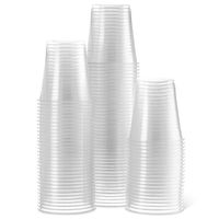 [300 Count - 5 Oz Cups] Settings Clear Disposable Plastic Drinking Cups Great For Juice, Water, Soda, Beer, Use At Party, Home, Office, Picnic, BBQ, Or Event, 3 Packs