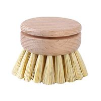 NIKOLay Round Pot Brush Durable Beechwood Handle Scrub Brush Dish Brush Pans Kitchen Sink Household Cleaning Brush,Brush Head,1.77inch