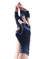 Copper Compression Gloves for Hands Arthritis Black Size XLarge by Tommie
