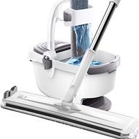 Mop Head Floor Cleaning Replacement Cloth Microfiber Replacement Mop Pad Paste Cloth Cover Spray Flat Dust, Light Grey