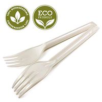 Disposable Forks, 50-Piece CPLA Biodegradable, Compostable, Eco-Friendly Forks, 5.5 Inches