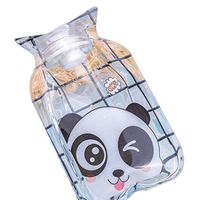 Xuprie 200ml Mini Water Injection Hot Water Bottle Cute Cartoon Warm PVC Hot Water Bag Hot Water Bottles