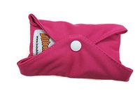 4 BubuBibi Maxi Night Bamboo Mama Cloths Menstrual Reusable Sanitary Liner Pads (Dark Pink)