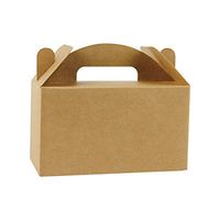 LaRibbons 24 Pack Treat Gift Boxes - 6.25 x 3.5 x 3.5 inches Brown Paper Box Recycled Kraft Gift Box Birthday Party Shower Favor Box