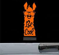 Be cool llama Vinyl Decal Sticker (ORANGE)