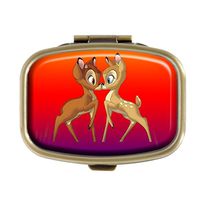 Guojew Bambi Kissing Custom Fashion Square Pill Box Tablet Holder Pocket Purse Organizer Case Decoration Box