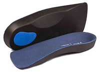WellBeing Pro 2 Pair of 3/4 Orthotic Insole Support Helps Weak and Fallen Arches Also Plantar Fasciitis 6/7.5 UK Blue