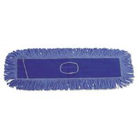 UNISAN 1136 Dust Mop Head, Cotton/Synthetic Blend, 36 in x 5 in, Looped-End, Blue
