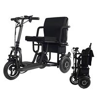 EBEI Portable Travel Scooter 3-Wheel Foldable Electric Tricycle Elderly/Disabled/Outdoor Travel Electric Scooter Lightweight Mobile Support 280 lbs Weight Only 58 lbs Long Range(19 Mile)