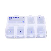 MXY Weekly Pill Box Medicine Case Easy Carry Divided Vitamin Transparent Small Pill Organizer Removable Daily Pill Boxes