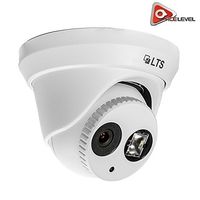 LTS Platinum Fixed Lens Turret Network IP Camera: 5MP, 4mm, 3D DNR, DWDR, BLC, VCA, H.264 Zip+, Matrix IR up to 100ft, IP66, DC 12V, PoE, UL Listed - CMIP3052