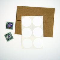 Blank White Round Stickers, by Once Upon Supplies, 1.5 Inches, 60 Stickers