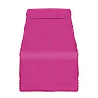 SARO LIFESTYLE 13009.FU1672B Graciella Collection Stone Washed Linen Table Runner, 16" x 72", Fuchsia