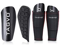 TAGVO Soccer Shin Guards Youth with Pocketed Compression Calf Sleeves, Kids Soccer Equipment Youth Sizes Performance Soccer Shin Pads for Boys Girls
