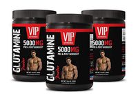 Muscle Recovery Amino acids - GLUTAMINE Powder 5000MG - PRE & Post Workout - glutamine for Weight Loss - 3 Cans 900 Grams
