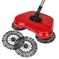 zinsquare_shop 360° spin hand push sweeper broom household floor dust sweeper cleaning ABS stainless steel mop tool no electricty size: 11.81L×7.48W×4.72H inch 1 hand push