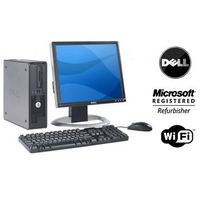 Dell Optiplex, Intel C2D 2.66Ghz, New 2GB, 160GB, WiFi, DVD/CD-RW Optical Drive, Windows 7 Pro x64, with New USB Keyboard & 17" Monitor (models vary)-(Certified Reconditioned)
