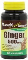 Mason Natural Ginger 500 Mg, 60 Capsules