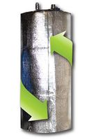HOT WATER TANK HEATER INSULATION JACKET DIY 'PREMIUM' KIT: ENERGY SAVING REFLECTIVE FOIL FITS 50 & 60 GALLON WATER TANKS.