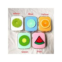 DIY Cute Fruit Watermelon Orange Lemon Pitaya Contact Lens case Container with Mirror Box for Color Lenses,Pink