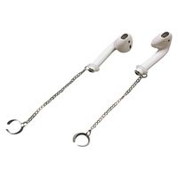 Eve.Ruan 30% Silver Fashion No-Pierced Anti-Lost Ear Ring Hook for AirPods to Prevent Small Wireless Earphones from Losing Accidentally, Ideal for Men/Women Indoors & Outdoors Activities (A)