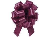 BURGUNDY Flora Satin 4" Pull Bows4" - 18 loops - 100% Polypropylene 3 unit, 50 pack per unit.